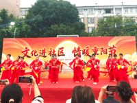 “文化进社区 情暖重阳节”文化展演活动在柳叶湖街道岩子堰社区举办